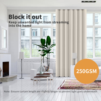 Marlow 2x Blackout Curtains Thermal Blockout Eyelet Ring Top 117x183 for Bedroom