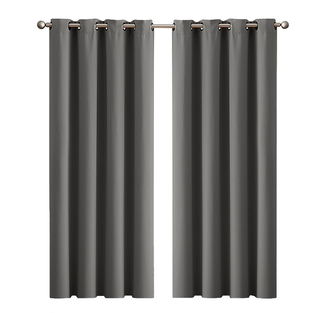 Marlow Thick Blackout Curtains 2 Panels Thermal Eyelet Ring Top 117x183 Washable