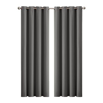 Marlow 2PCS Blackout Curtains Eyelet Ring Top Thick Thermal Ready Made Luxury