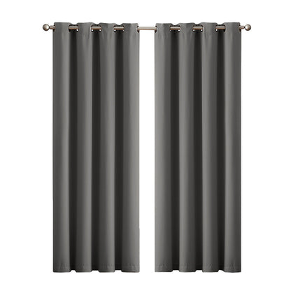 Marlow 2PC Thermal Blackout Blockout Curtains Eyelet Ring Top Thick Sun Block