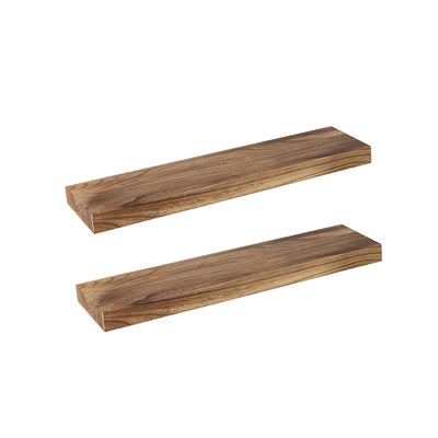 2Pcs Floating Shelves Wall Mounted Storage Wooden Display Shelf 23.5IN 61CM