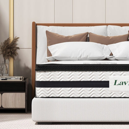 Lavio Sprung Mattress Foam 4FT6 Double Size Bed Top Pocket Firm Soft Luxury