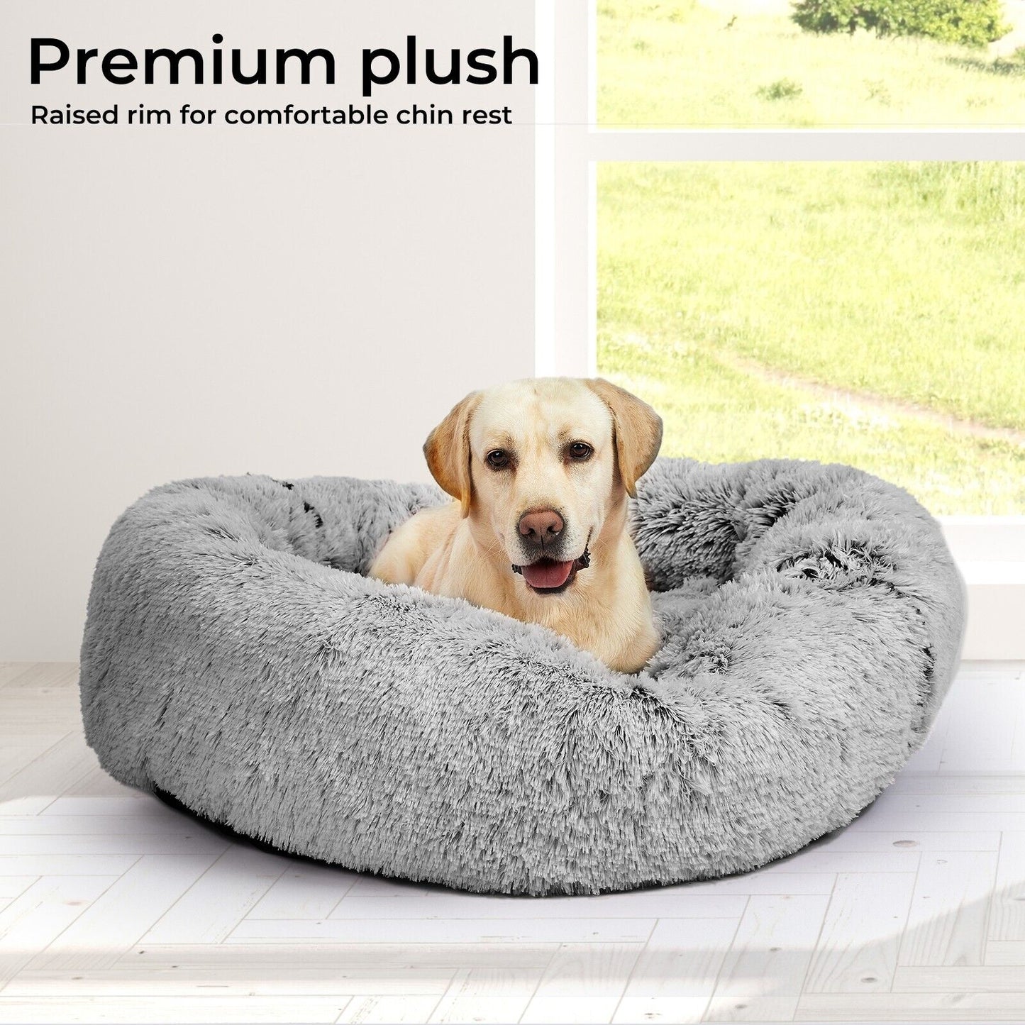Skylos Dog Bed Cat Beds Washable Large Puppy Soft Warm Plush Calming Cushion